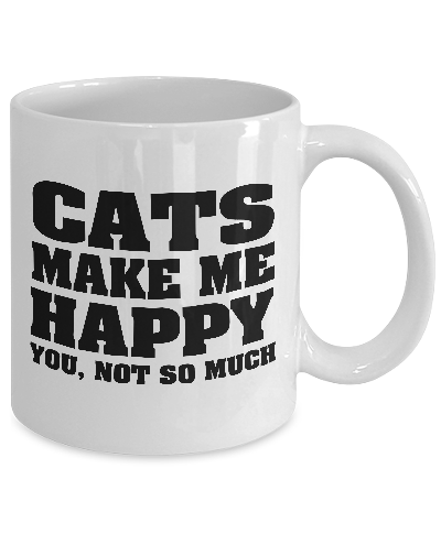 Cats Make Me Happy 14 oz Travel Mug – I love Veterinary