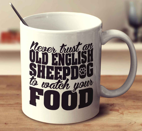 Never Trust An Old English Sheepdog To Watch Your Food